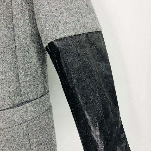 Poleci Wool Cashmere Leather Coat - Picture 3 of 10